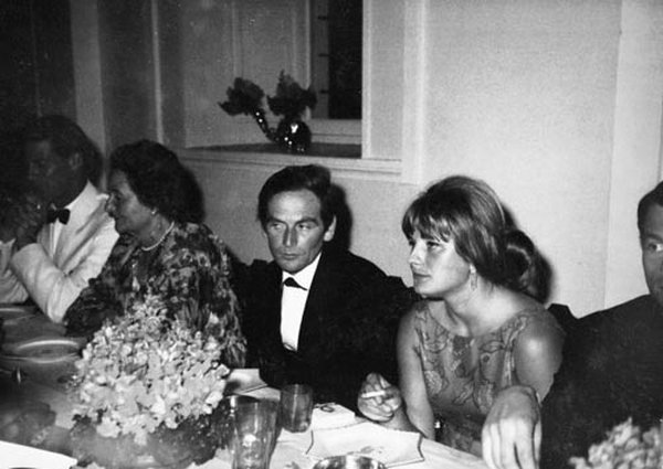 Saniet Volpi, Tripoli, 1965. Con Nancy Mitford e Pierre Cardin.
